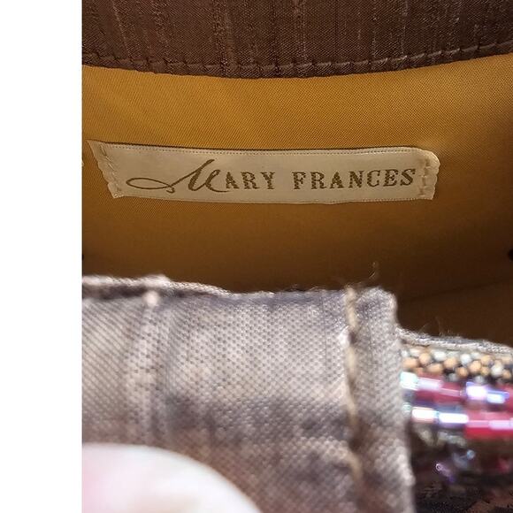 Vintage Mary Frances Egyptian Tapestry Purse Beaded Handbag Numbered - Picture 11 of 16